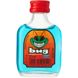 Bug Blue Alcoholic Shooter Bottle 20ml